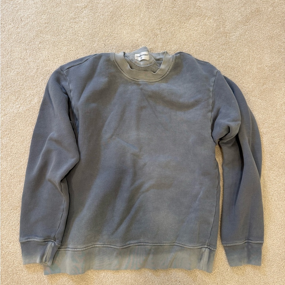 Cotton Citizen The Bronx Sweatshirt Vintage Natural Blue Size Medium